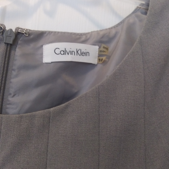 Calvin Klein Gray Dress Size 10 - Picture 3 of 4